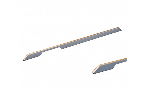 Ручка профільна DL 9355/0768 GR/GSl Графіт/Золото Рифлене ДС