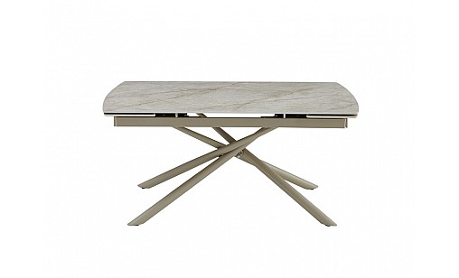 Стіл обідній Philip1600(2200)*900*750 Shks Beige Glossy/sahara legs