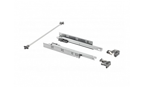 Направляющая скрытого монтажа, полное выдвижение Modern Slide L-550 (16-18 мм) 3D PUSH TO OPEN PB-3D0FPO18-550-PRO