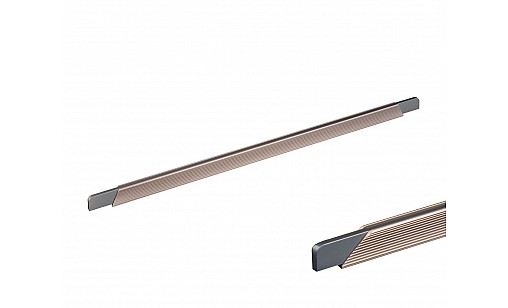 Ручка профільна DL 9389/448 ChSl/GR Шампань Рифлений/Графіт ДС