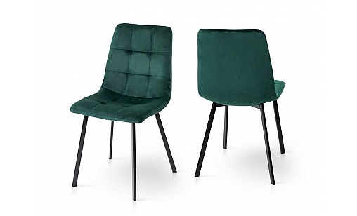 Стілець МЕНТОС чорний/велюр зелений