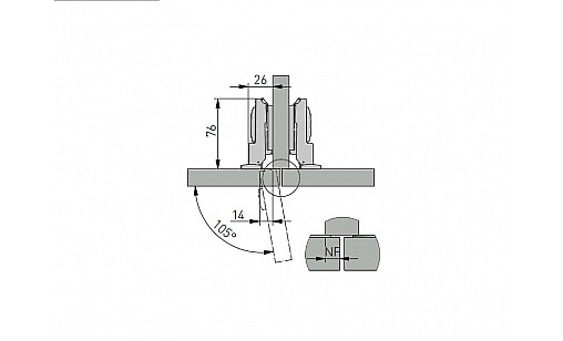 Петля полунакладная с доводчиком 3D Чёрный хром ZM-DCHCB08-3DBEO-20 GTV