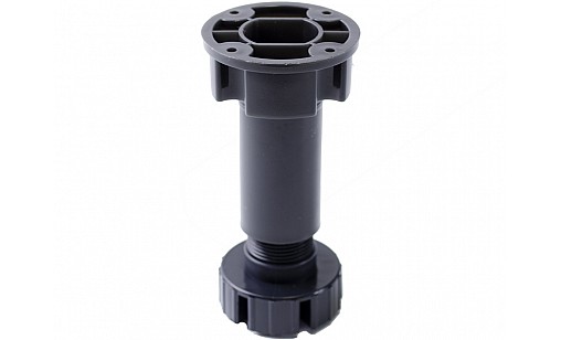 Ножка H-100мм кухонная пластиковая Чёрная ДС ЕвроЛайн