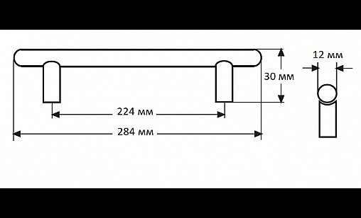 Ручка DR 10A / 224 G8 Нікель Сталевий ДС ОптимаЛайн