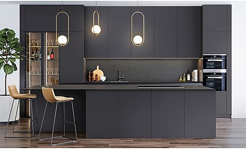 Компакт S524 Графит Абсолют / коричневое ядро 12x4200x1400 E1 HPL LUXEFORM (2024)