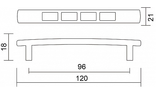 Ручка DRR 08/96 G5 Никель Матовый (Сатин) ДС ОптимаЛайн