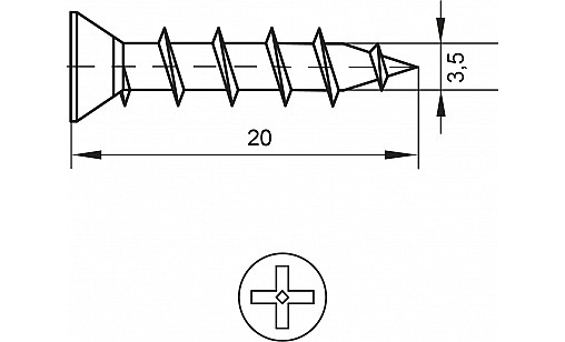 Саморез 3,5х20мм Саморез 3,5х20мм