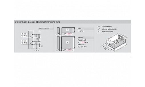 ДТС SLIM Тандембокс графит L-450/172 Tip-on HT434504A11 (Е30)