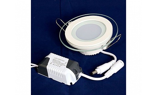 Светильник 6W GL-R6 AC 184-264 круглый (алюминий стекло) светодиодный Biom