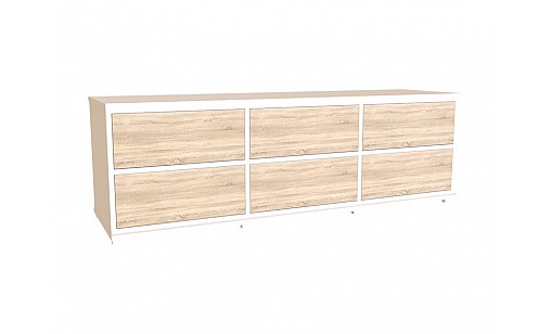 Комод Tina Білий Аляска/Дуб Сонома
