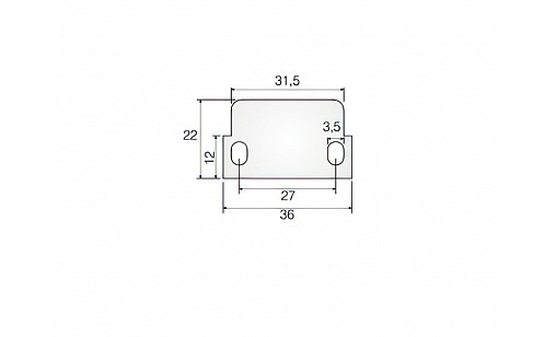 Зворотня планка для замка (М-0135F)