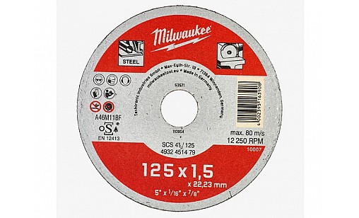 Диск відрізний по металу SCS 41/125*1,5 PRO  Milwaukee