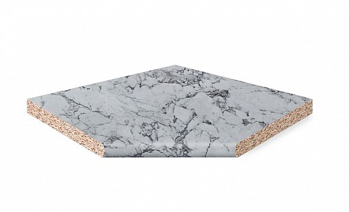 Кутовий елемент LUXEFORM L139 Крестола Б'янка 1L R13 850х850х38 мм вологост.