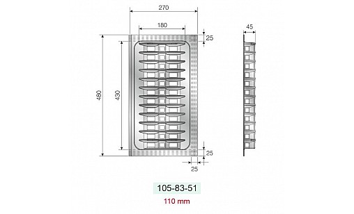 Лоток TRAYBOND для тарелок 270*480*50 белый, 105-83-51-302