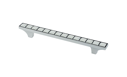 CD 3022-0128 G2-BK хром с белым кристаллом ДС