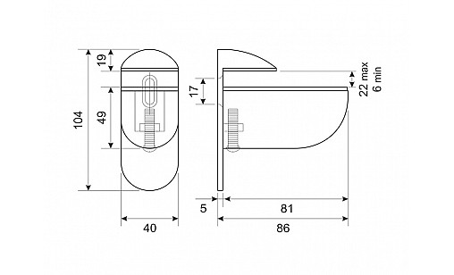 Полкодержатель пеликан DC DM 10 G5 никель матовый (сатин) (SL)