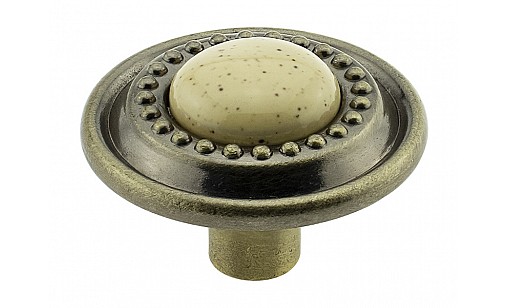 Ручка KF 01 AB Латунь/MLK 15 Бежевый песок ДС ОптимаЛайн