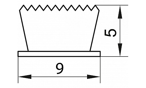 Щітка Баварія / Модена пилезахисна для профілю з основою під паз Сіра ДС ПрофіЛайн Щітка Баварія / Модена пилезахисна для профілю з основою під паз Сіра ДС ПрофіЛайн