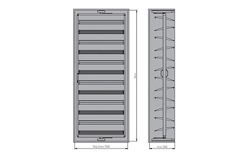 Поворотная полка для обуви GTV ELITE (10 полок) Черный WG-OBR10-20 GTV