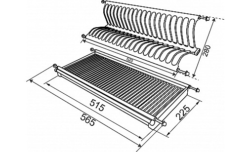 Сушарка для посуду в секцію 600мм ДС ПреміумЛайн Сушарка для посуду в секцію 600мм ДС ПреміумЛайн