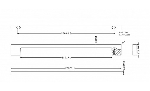 Ручка дуга D 705/256 CSH Кашемір BIG ДС