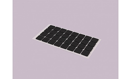 Самоклейка м'яка для ніжок чорна 25х25мм