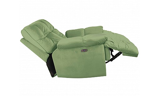 Крісло реклайнер електро Зелене