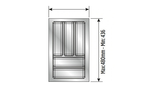 Лоток TRAYBOND 292 мм, антрацит, 105-83-07-309