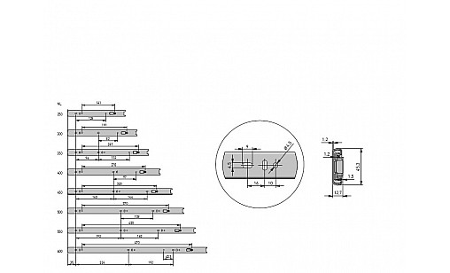 Направляюча п/в телескопічна VERSALITE PLUS з доведенням L-600 PK-L-H45-600-B GTV Направляюча п/в телескопічна VERSALITE PLUS з доведенням L-600 PK-L-H45-600-B GTV