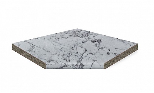 Кутовий елемент LUXEFORM L139 Крестола Б'янка 1U R3 900х900х38 мм вологост.