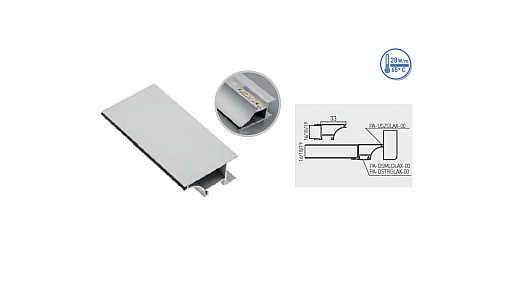 Профіль LED торцевий, чорний, 3м PA-GLAXWN3M-AL-20М GTV