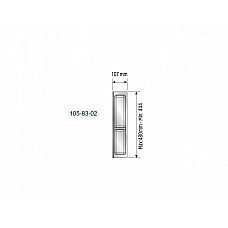 Лоток TRAYBOND 107 мм з подвійним відділенням, білий, 105-83-02-302