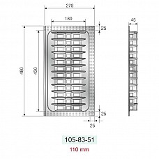 Лоток TRAYBOND для тарілок 270*480*50 білий, 105-83-51-302